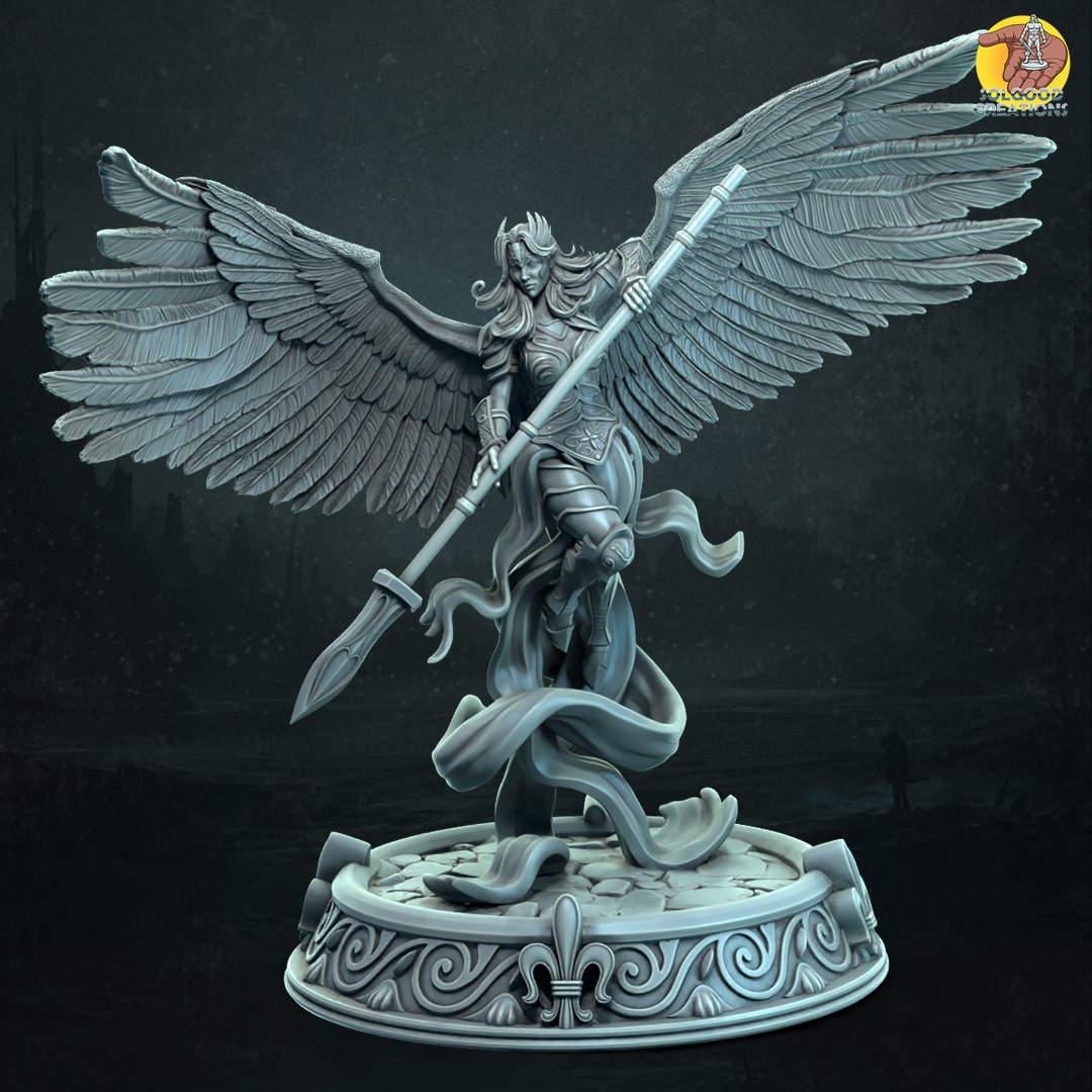 Amitiel, guardian angel of Heaven - pose 1 | Pre-Supported